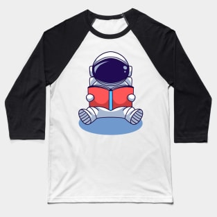 Astronaut Reading Book Baseball T-Shirt